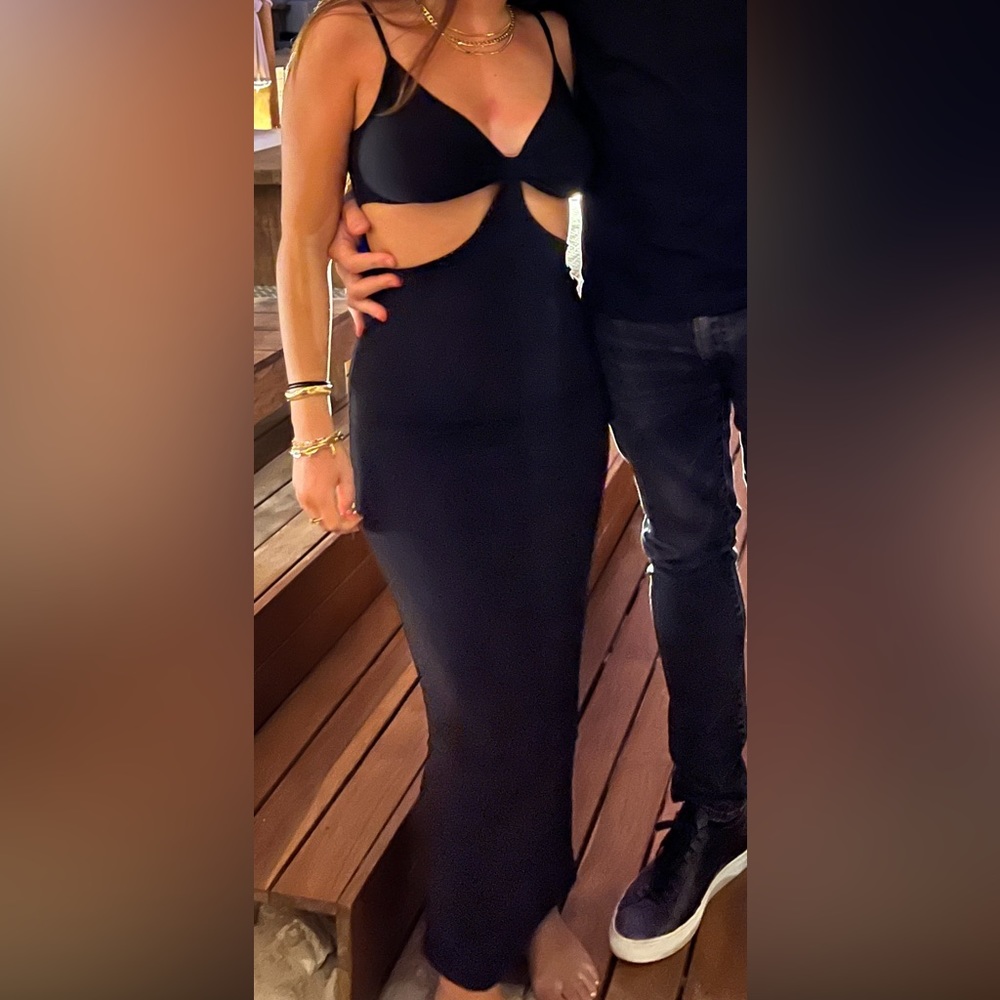 Jersey cutout dress